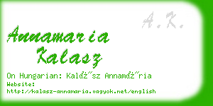 annamaria kalasz business card